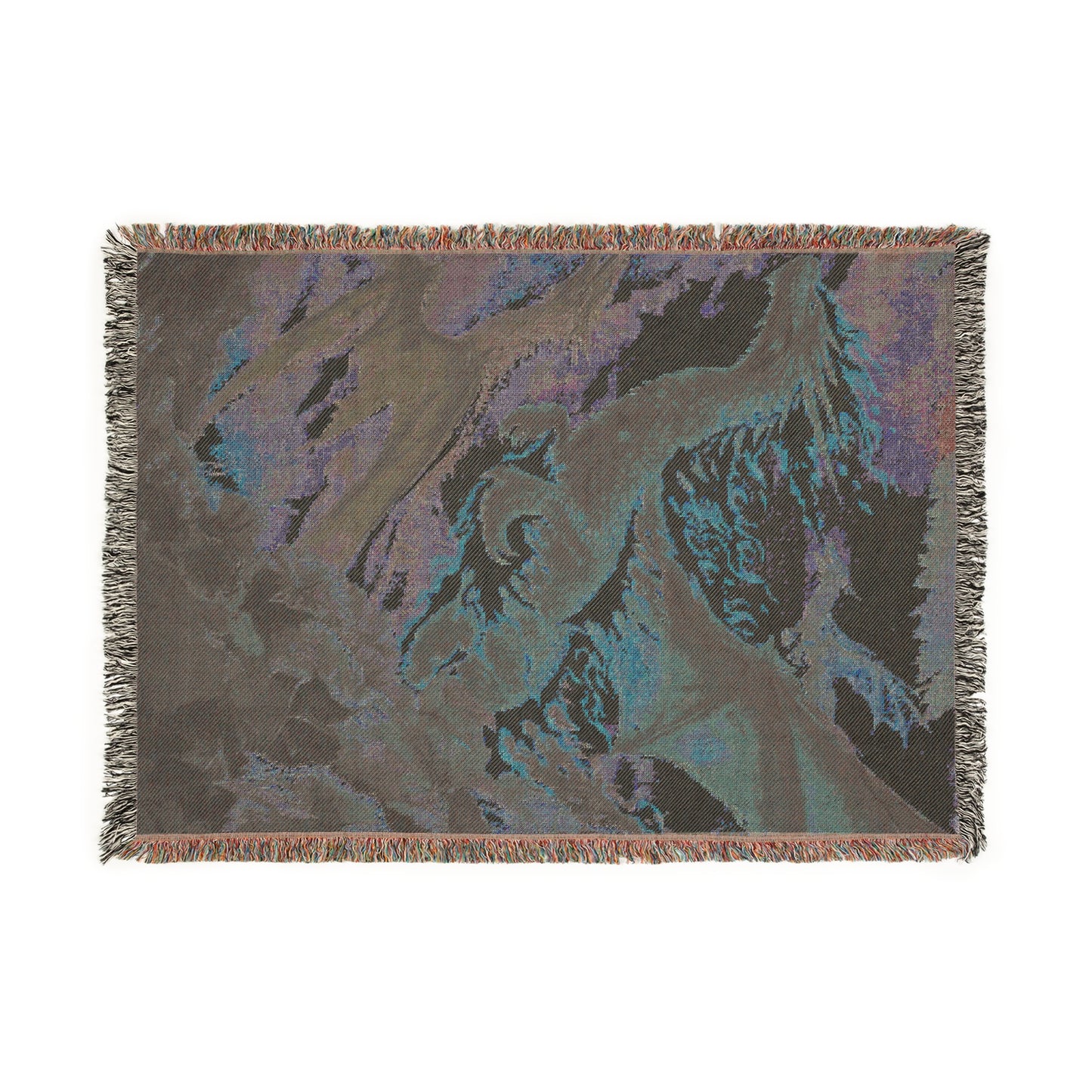 Artistic Woven Blanket for Cozy Living Room Decor, Throw for Home, Sofa Accent, Gift for Her, Rustic Wall Art