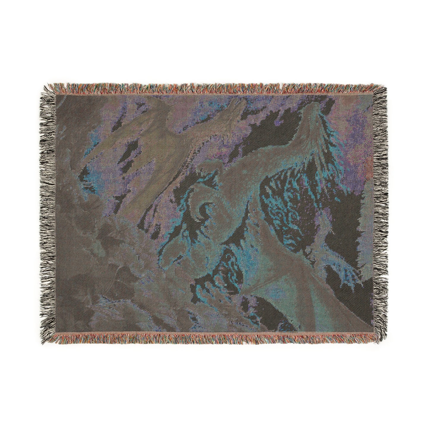 Artistic Woven Blanket for Cozy Living Room Decor, Throw for Home, Sofa Accent, Gift for Her, Rustic Wall Art