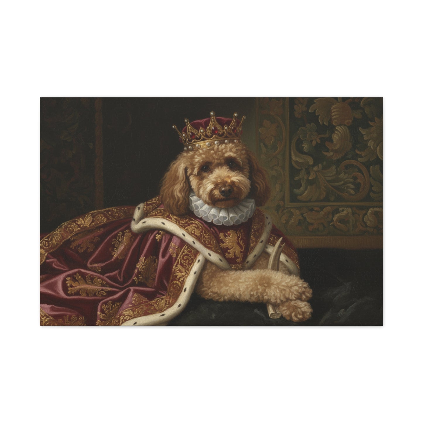 Personalized Royal Pet Renaissance - Stretched Canvas Art - (Photo Upload)
