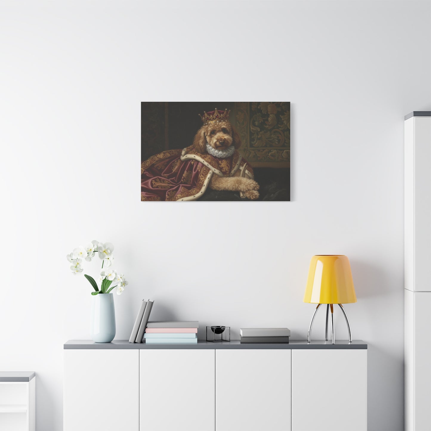Personalized Royal Pet Renaissance - Stretched Canvas Art - (Photo Upload)