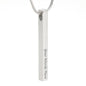 To My Best Friend | 18K Gold Personalized Text Vertical Bar Necklace Jewelry ShineOn Fulfillment