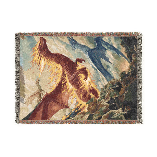 Artistic Woven Blanket for Cozy Living Room Decor, Throw for Home, Sofa Accent, Gift for Her, Rustic Wall Art