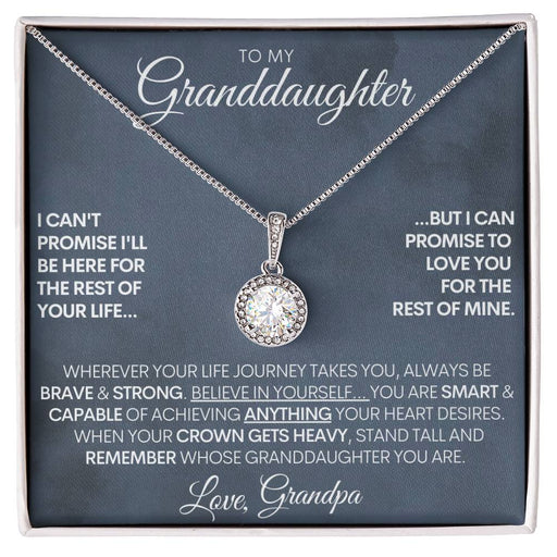 Gift for Granddaughter, Custom Signature, 14k Gold Elegant Pendant, 15th Birthday, Christmas Celebration Two Tone Box