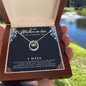 Mother In Law Gift, Stainless Steel Horseshoe White Gold Necklace With Message, On My Wedding Day, From Groom to Mother In Law