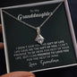 To My Granddaughter - The Gift of You - Beautiful 14k White Gold Pendant Necklace