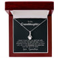 To My Granddaughter - The Gift of You - Beautiful 14k White Gold Pendant Necklace