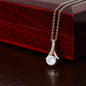 To My Granddaughter - The Gift of You - Beautiful 14k White Gold Pendant Necklace
