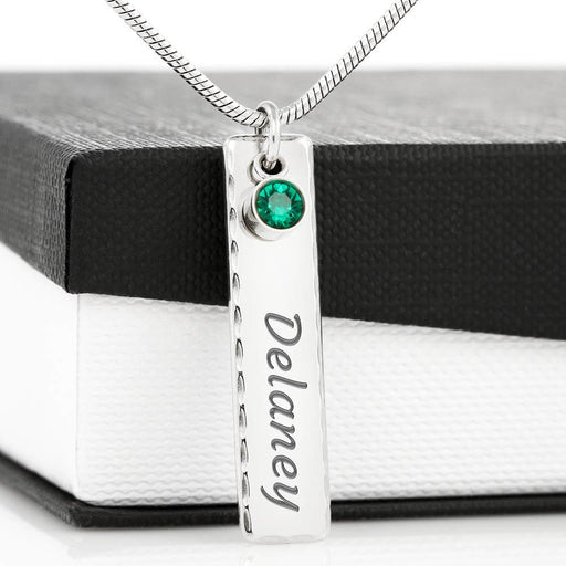 To My Best Friend | Personalized Birthstone and Text Friendship Necklace