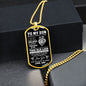 To My Son Dogtag Necklace - I Love You, Believe in Yourself Military Chain (Gold) No