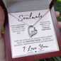 To My Soulmate – One Thing I Know | Stainless Steel and Gold Necklace 14k White Gold Finish Luxury Box
