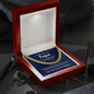 To My Awesome Papa - Your Favorite Daughter | 14k Gold & Steel Men's Chain Necklace & Mahogany Box