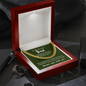 To My Awesome Dad - My Hero | 14k Gold & Steel Men's Chain Necklace & Mahogany Box