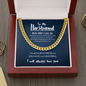 To My Husband | Eternal Promise | 14k Gold and Steel Cuban Necklace Cuban Link Chain (14K Gold Over Stainless Steel)