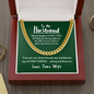 To My Husband | Best Friend | 14k Gold and Steel Cuban Necklace Cuban Link Chain (14K Gold Over Stainless Steel)