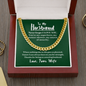 To My Husband | My Superhero | 14k Gold and Steel Cuban Necklace Cuban Link Chain (14K Gold Over Stainless Steel)