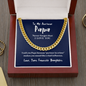 To My Awesome Papa - Your Favorite Daughter | 14k Gold & Steel Men's Chain Necklace & Mahogany Box Cuban Link Chain (14K Gold Over Stainless Steel)