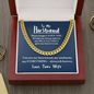 To My Husband | Always & Forever | 14k Gold and Steel Chain Necklace Men Cuban Link Chain (14K Gold Over Stainless Steel)