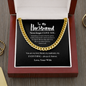 To My Husband | Always My Husband | 14k Gold and Steel Cuban Necklace Cuban Link Chain (14K Gold Over Stainless Steel)