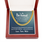 To My Husband | My Everything | 14k Gold and Steel Cuban Necklace