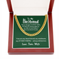 To My Husband | Best Friend | 14k Gold and Steel Cuban Necklace