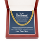 To My Husband | Always & Forever | 14k Gold and Steel Chain Necklace Men