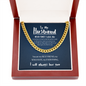 To My Husband | Eternal Promise | 14k Gold and Steel Cuban Necklace