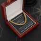 To My Boyfriend - Always Remember I Love You | Stainless Steel & 14k Yellow Gold Cuban Chain Necklace