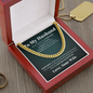 To My Husband - Gave My Heart to You | Stainless Steel and 14k Gold Cuban Link Necklace