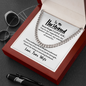 To My Husband | Lean on You | 14k Gold and Steel Cuban Necklace