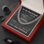 To My Boyfriend - Always Remember I Love You | Stainless Steel & 14k Yellow Gold Cuban Chain Necklace