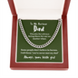 To My Awesome Dad - My Hero | 14k Gold & Steel Men's Chain Necklace & Mahogany Box