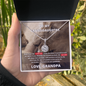To My Granddaughter (From Grandpa) - Promise to Love You | 14k White Gold Necklace, Message Card & Box