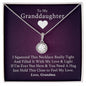 Granddaughter 14k White Gold Pendant Necklace and Poem - "Hold This Close",