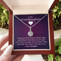 Granddaughter 14k White Gold Pendant Necklace and Poem - "Hold This Close",