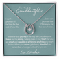To My Granddaughter - Crown - Gold and Stainless Steel Horseshoe Necklace for Granddaughter