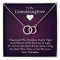 Granddaughter - Feel My Love | 14k White Gold Interlocked Circles Necklace