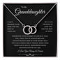 Granddaughter Gift from Grandma or Grandpa, "Your Journey" 14k White Gold Circles Necklace
