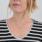 Granddaughter - Feel My Love | 14k White Gold Interlocked Circles Necklace