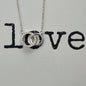 Granddaughter - Feel My Love | 14k White Gold Interlocked Circles Necklace
