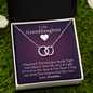 Granddaughter - Feel My Love | 14k White Gold Interlocked Circles Necklace Standard Box