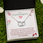 To My Granddaughter - Roses & Flower Hugs | Beautiful 14k White Gold Locked Circles Necklace Standard Box