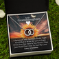 To My Granddaughter - Squeezed This Necklace (Sunflower) | Beautiful 14k White Gold Locked Circles Necklace Standard Box