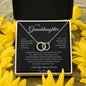 Granddaughter Gift from Grandma or Grandpa, "Your Journey" 14k White Gold Circles Necklace