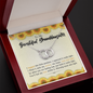 To My Beautiful Granddaughter | 14k White Gold Locked Circles Necklace Mahogany Style Luxury Box