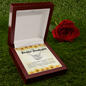 To My Beautiful Granddaughter | 14k White Gold Locked Circles Necklace