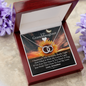 To My Granddaughter - Squeezed This Necklace (Sunflower) | Beautiful 14k White Gold Locked Circles Necklace