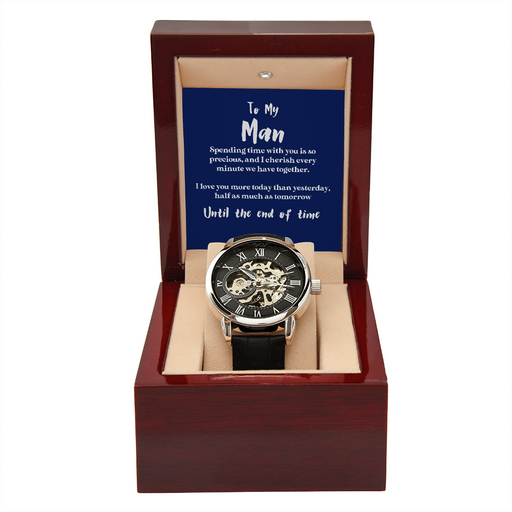 To My Man - Until The End of Time | Luxury Men's Openwork Watch & Mahogany Box Default Title