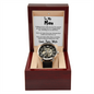 To My Husband | More Than Any Obstacle | Luxury Openface Men's Watch With Genuine Leather Band