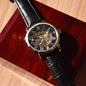To My Husband | More Than Any Obstacle | Luxury Openface Men's Watch With Genuine Leather Band
