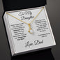 To My Daughter (Love, Dad) - Beautiful 14k White Gold Necklace for Daughters